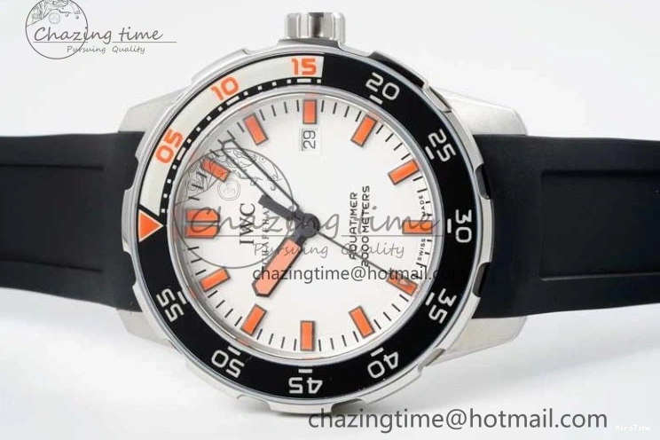 MIROTIME 0120 Aquatimer Automatic SS RSF 1:1 Best Edition White Orange Dial on Black Rubber Strap A Supportive 7069